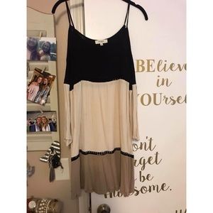 Long sleeve cold shoulder dress